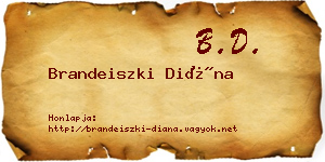 Brandeiszki Diána névjegykártya
